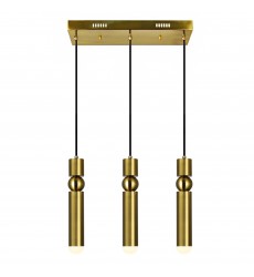  Chime LED Island/Pool Table Chandelier With Brass Finish (1225P20-3-625) - CWI