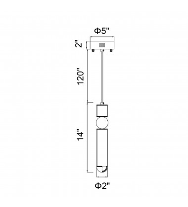  Chime LED Mini Pendant With Polished Nickel Finish (1225P5-1-613) - CWI