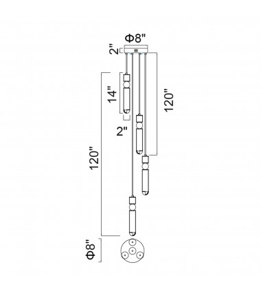 Chime LED Pendant With Polished Nickel Finish (1225P9-4-613) - CWI Chime LED Pendant With Polished Nickel Finish (1225P9-4-613) - CWI