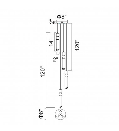 Chime LED Pendant With Brass Finish (1225P9-4-625) - CWI Chime LED Pendant With Brass Finish (1225P9-4-625) - CWI