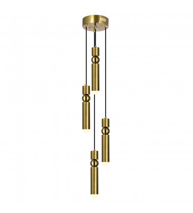 Chime LED Pendant With Brass Finish (1225P9-4-625) - CWI Chime LED Pendant With Brass Finish (1225P9-4-625) - CWI