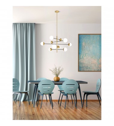  Compass 10 Light Chandelier With Medallion Gold Finish (1226P38-10-169) - CWI