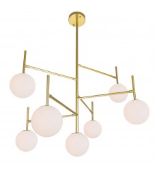  Tourch 7 Light Chandelier With Medallion Gold Finish (1228P36-7-169) - CWI