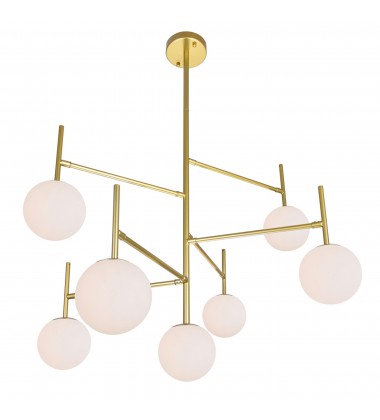  Tourch 7 Light Chandelier With Medallion Gold Finish (1228P36-7-169) - CWI