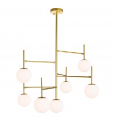  Tourch 7 Light Chandelier With Medallion Gold Finish (1228P36-7-169) - CWI