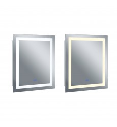  Abril Square Matte White LED 36 in. Mirror From our Abril Collection (1232W36-36-A) - CWI