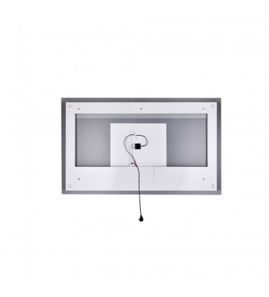  Abril Rectangle Matte White LED 58 in. Mirror From our Abril Collection (1232W58-36-A) - CWI
