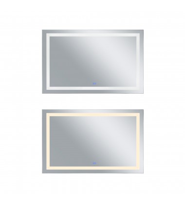  Abril Rectangle Matte White LED 70 in. Mirror From our Abril Collection (1232W70-36-A) - CWI