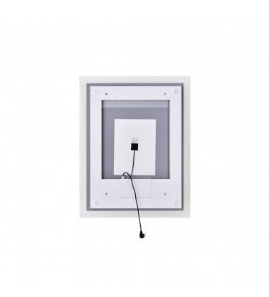  Abigail Rectangle Matte White LED 32 in. Mirror From our Abigail Collection (1233W32-40) - CWI