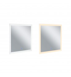  Abigail Square Matte White LED 36 in. Mirror From our Abigail Collection (1233W36-36) - CWI