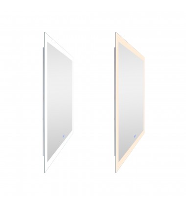  Abigail Square Matte White LED 36 in. Mirror From our Abigail Collection (1233W36-36) - CWI