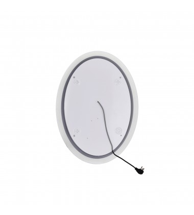  Agostino Oval Matte White LED 22 in. Mirror From our Agostino Collection (1234W22-O) - CWI