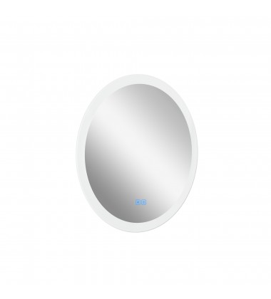  Armanno Round Matte White LED 24 in. Mirror From our Armanno Collection (1235W24) - CWI