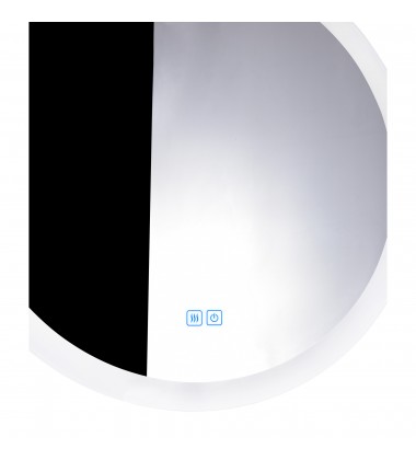  Armanno Round Matte White LED 24 in. Mirror From our Armanno Collection (1235W24) - CWI