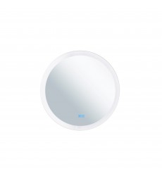  Armanno Round Matte White LED 24 in. Mirror From our Armanno Collection (1235W24) - CWI