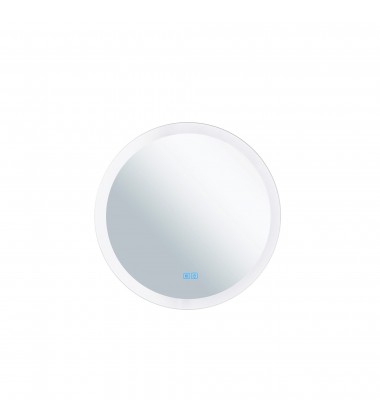  Armanno Round Matte White LED 24 in. Mirror From our Armanno Collection (1235W24) - CWI
