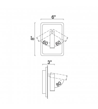  Private I LED Sconce With Matte White Finish (1243W6-103) - CWI