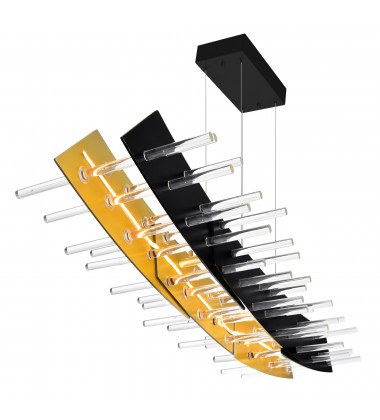 Gondola LED Chandelier With Black Finish (1244P40-101) - CWI Gondola LED Chandelier With Black Finish (1244P40-101) - CWI