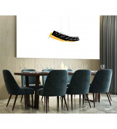 Gondola LED Chandelier With Black Finish (1244P40-101) - CWI Gondola LED Chandelier With Black Finish (1244P40-101) - CWI