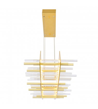 Gondola LED Chandelier With Satin Gold Finish (1244P40-602) - CWI Gondola LED Chandelier With Satin Gold Finish (1244P40-602) - CWI