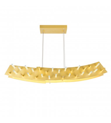 Gondola LED Chandelier With Satin Gold Finish (1244P40-602) - CWI Gondola LED Chandelier With Satin Gold Finish (1244P40-602) - CWI