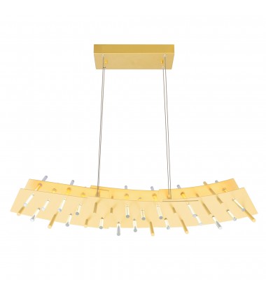 Gondola LED Chandelier With Satin Gold Finish (1244P40-602) - CWI Gondola LED Chandelier With Satin Gold Finish (1244P40-602) - CWI