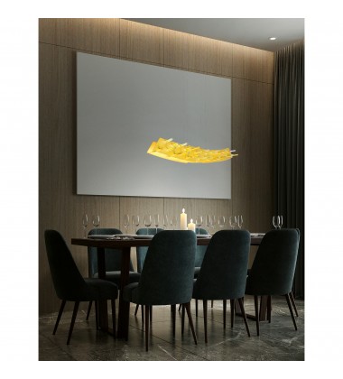 Gondola LED Chandelier With Satin Gold Finish (1244P40-602) - CWI Gondola LED Chandelier With Satin Gold Finish (1244P40-602) - CWI