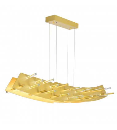 Gondola LED Chandelier With Satin Gold Finish (1244P40-602) - CWI Gondola LED Chandelier With Satin Gold Finish (1244P40-602) - CWI