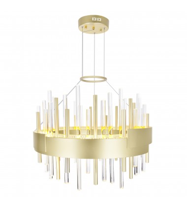 Millipede 20 in LED Satin Gold Chandelier (1245P20-602) - CWI  Millipede 20 in LED Satin Gold Chandelier (1245P20-602) - CWI