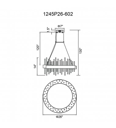 Millipede 26 in LED Satin Gold Chandelier (1245P26-602) - CWI  Millipede 26 in LED Satin Gold Chandelier (1245P26-602) - CWI