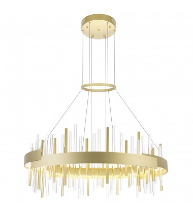 Millipede 32 in LED Satin Gold Chandelier (1245P32-602) - CWI  Millipede 32 in LED Satin Gold Chandelier (1245P32-602) - CWI