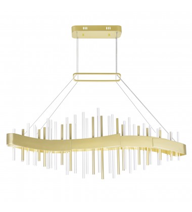 Millipede 40 in LED Satin Gold Chandelier (1245P40-602) - CWI  Millipede 40 in LED Satin Gold Chandelier (1245P40-602) - CWI