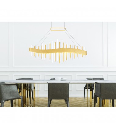 Millipede 40 in LED Satin Gold Chandelier (1245P40-602) - CWI  Millipede 40 in LED Satin Gold Chandelier (1245P40-602) - CWI