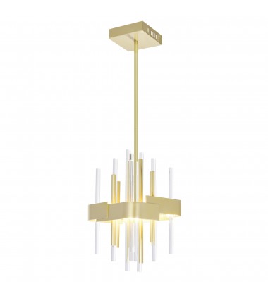 Millipede 8 in LED Satin Gold Mini Pendant (1245P8-602) - CWI  Millipede 8 in LED Satin Gold Mini Pendant (1245P8-602) - CWI