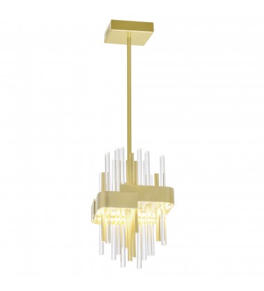 Millipede 8 in LED Satin Gold Mini Pendant (1245P8-602) - CWI  Millipede 8 in LED Satin Gold Mini Pendant (1245P8-602) - CWI