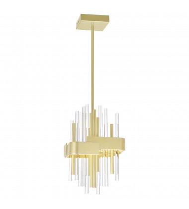 Millipede 8 in LED Satin Gold Mini Pendant (1245P8-602) - CWI  Millipede 8 in LED Satin Gold Mini Pendant (1245P8-602) - CWI