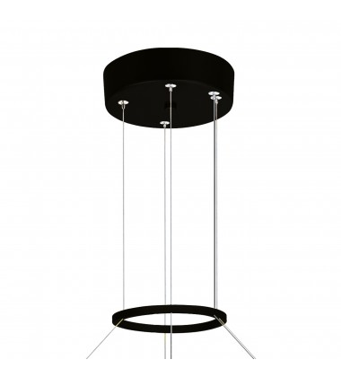 Guadiana 24 in LED Black Chandelier (1246P24-101-A) - CWI Guadiana 24 in LED Black Chandelier (1246P24-101-A) - CWI