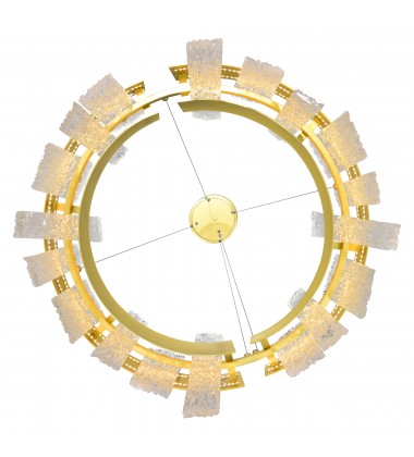  Guadiana 24 in LED Satin Gold Chandelier (1246P24-602-A) - CWI
