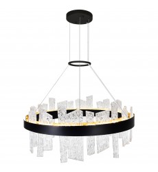  CWI-Guadiana 32 in LED Black Chandelier (1246P32-101)