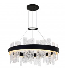  CWI-Guadiana 32 in LED Black Chandelier (1246P32-101)