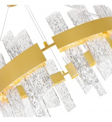  CWI-Guadiana 32 in LED Satin Gold Chandelier (1246P32-602)