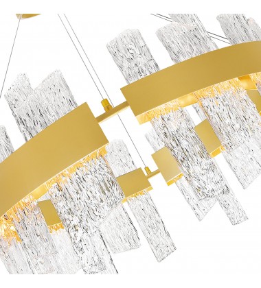 Guadiana 32 in LED Satin Gold Chandelier (1246P32-602) - CWI Guadiana 32 in LED Satin Gold Chandelier (1246P32-602) - CWI
