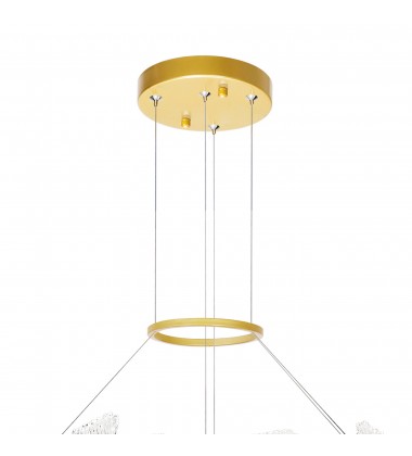 Guadiana 32 in LED Satin Gold Chandelier (1246P32-602) - CWI Guadiana 32 in LED Satin Gold Chandelier (1246P32-602) - CWI
