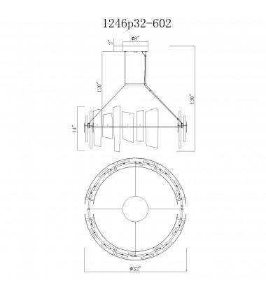 Guadiana 32 in LED Satin Gold Chandelier (1246P32-602) - CWI Guadiana 32 in LED Satin Gold Chandelier (1246P32-602) - CWI