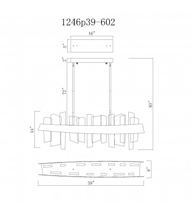Guadiana 39 in LED Satin Gold Chandelier (1246P39-602) - CWI Guadiana 39 in LED Satin Gold Chandelier (1246P39-602) - CWI