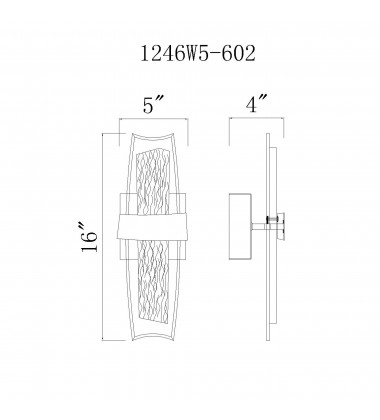  Guadiana 5 in LED Satin Gold Wall Sconce (1246W5-602) - CWI