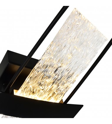  Guadiana Integrated LED Black Wall Light (1246W8-101) - CWI