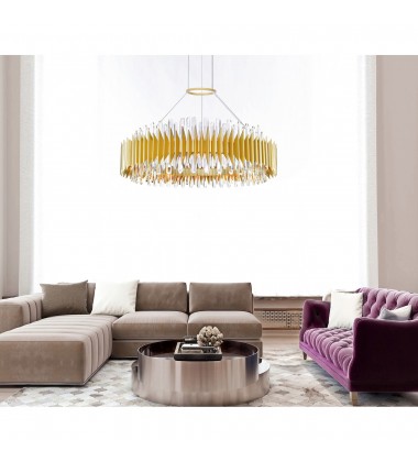  Cityscape 24 Light Chandelier With Satin Gold Finish (1247P39-24-602) - CWI