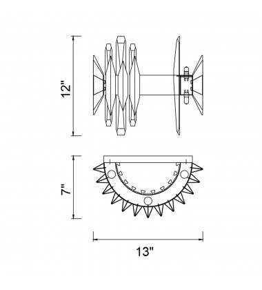 Cityscape 5 Light Wall Sconce With Satin Gold Finish (1247W13-5-602) - CWI  Cityscape 5 Light Wall Sconce With Satin Gold Finish (1247W13-5-602) - CWI
