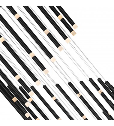 Flute 54 Light LED Chandelier With Black Finish (1262P30-54-101) - CWI